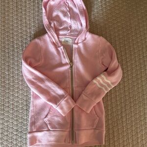 Pastel Pink Zip-Up Hoodie with Relaxed Fit